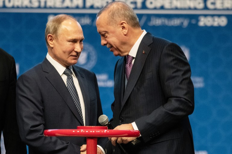 Putin And Erdogan Meet For TurkStream Gas Pipeline Opening Ceremony