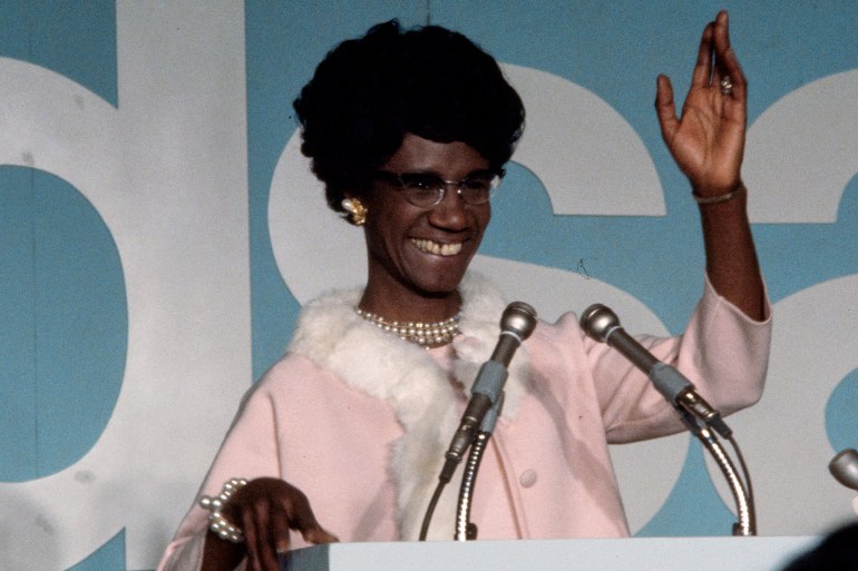 Shirley Anita Chisholm (1924 Ð 2005) American politician. In 1968, she became the first black woman elected to the United States Congress. In the 1972 United States presidential election, she became the first black candidate to run for a major party's nomination for President of the United States, and the first woman to run for the Democratic Party's presidential nomination. (Photo by: Universal History Archive/Universal Images Group via Getty Images)