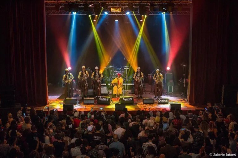 A performance at the Gnaoua Festival held at the Cinema Renaissance, which has become a centre for cultural events and exchanges [Courtesy of Cinema Renaissance]